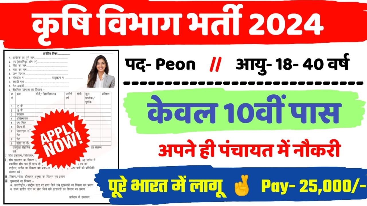 Agriculture University Peon New Recruitment 2024: All Detail Here