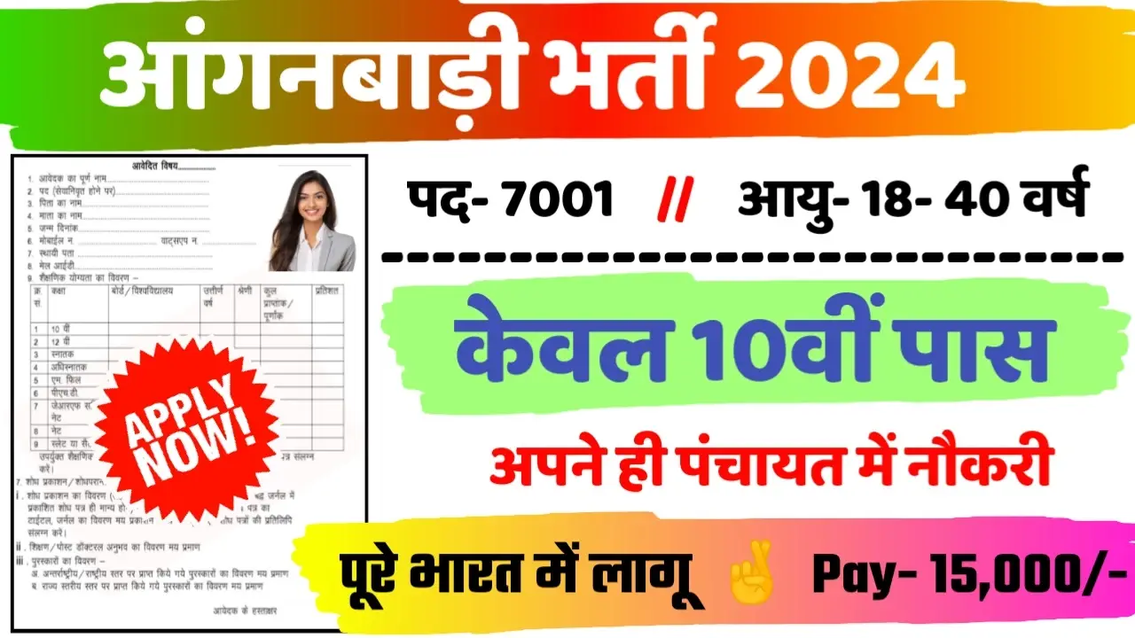Anganwadi Recruitment 2024 – Notification PDF & Apply Online