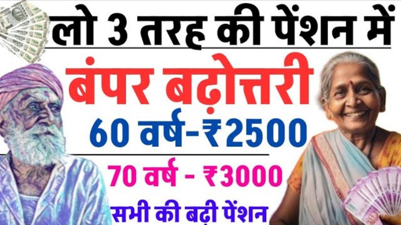Pension Badhotri: 3 तरह की Pension में बढ़ोतरी ! वृद्धा 3000 | दिव्यांग 3000