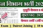 Van Vibhag New Recruitment 2025 – Post- 28356, Technical Assistant, Junior Stenographer, Assistant Grade-III, Driver, Lab. Attendant and Cook