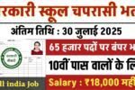 Government School Peon New Vacancy 2025: सरकारी स्कूल चपरासी में 65,000 पदों पर भर्ती, स्कूल चपरासी